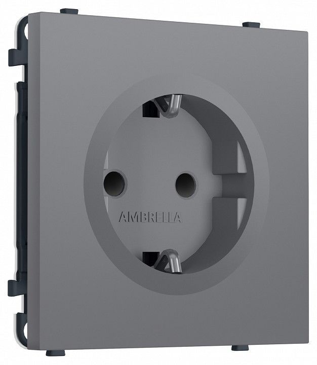 Розетка с заземлением и со шторкой, без рамки Ambrella Volt MS MS867010