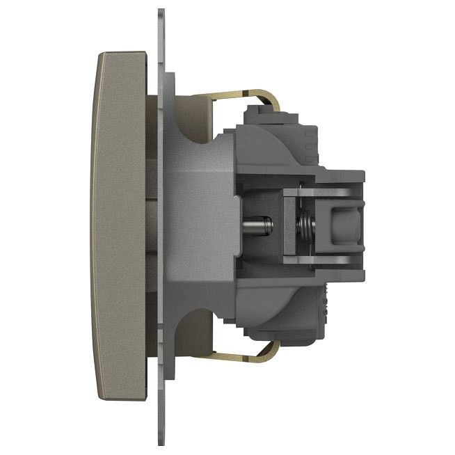 Розетка с заземлением и со шторкой, без рамки Elbi Eleсtriс Zena Vega 609-011400-243