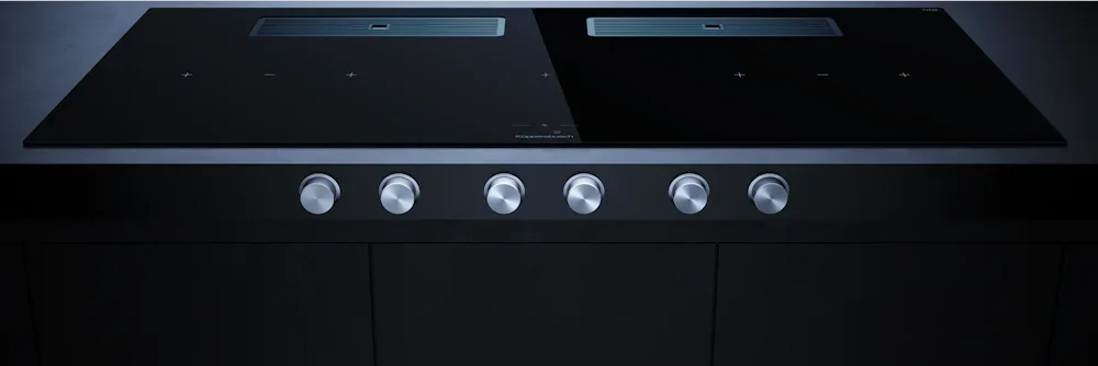 Индукционная варочная поверхность с вытяжкой Kuppersbusch KMI 12850.0 SR-E Stainless steel