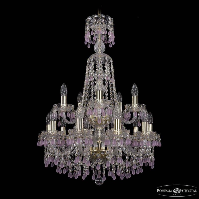 Подвесная люстра Bohemia Ivele Crystal 1410 1410/10+5/195/XL-84/2d G V7010