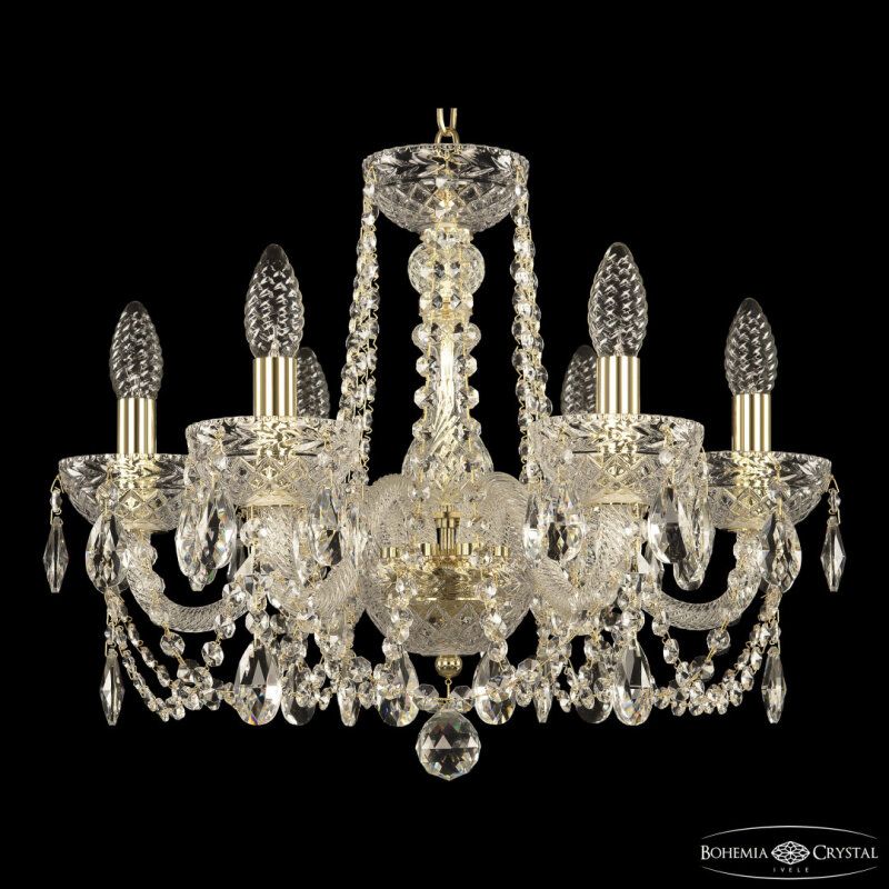Подвесная люстра Bohemia Ivele Crystal 5402 5402/6/165 G Clear/M-1F