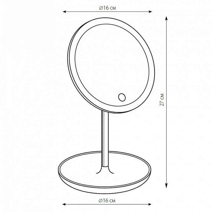 Зеркало настольное с подсветкой Uniel TLD-590 UL-00002758