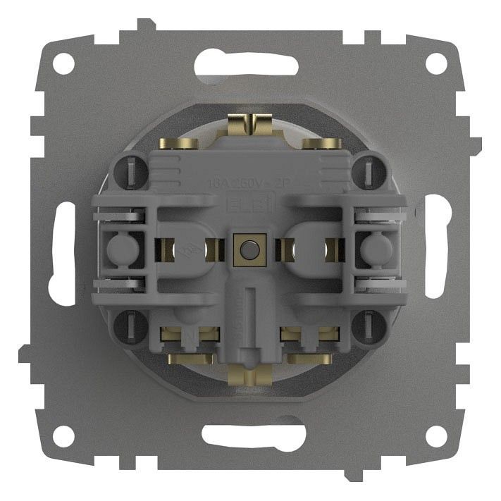 Розетка с заземлением, без рамки Elbi Eleсtriс Zena Vega 609-015600-217