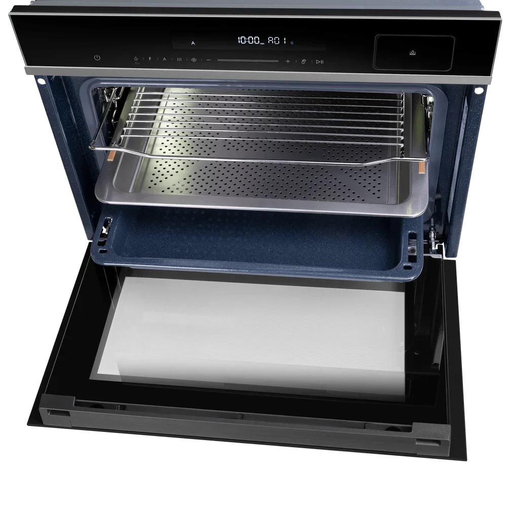 Компактный духовой шкаф с паром Maunfeld MCMO5016STGB