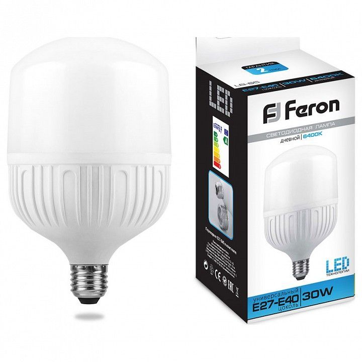 Лампа светодиодная Feron LB-65 E27, E40 30Вт 6400K 25537