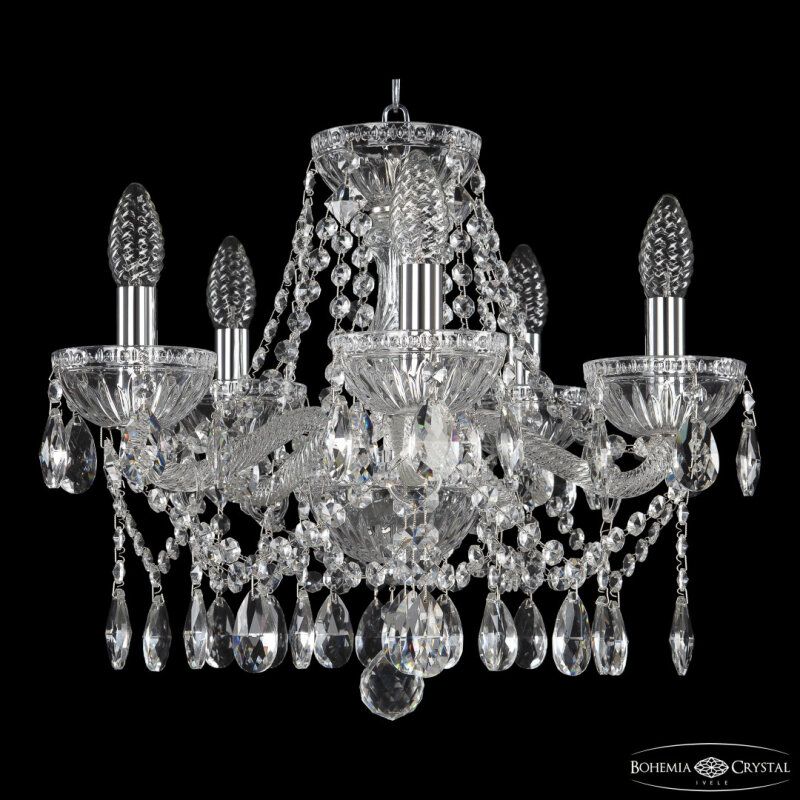 Подвесная люстра Bohemia Ivele Crystal 5413 5413/5/141 Ni Clear/M-1G
