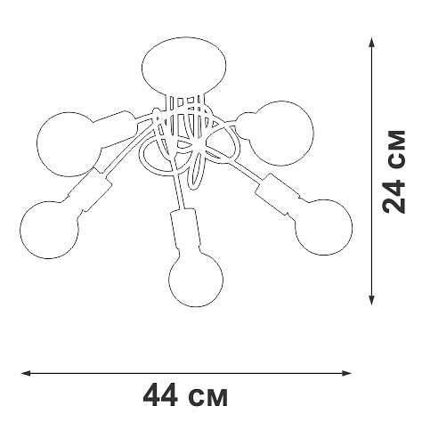 Люстра на штанге Vitaluce V3727 V3727-0/5PL