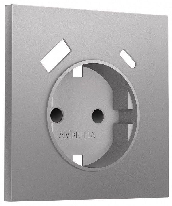 Накладка для розетки с заземлением и со шторками и 2хUSB type A и C Ambrella Volt SIGMA SP5100