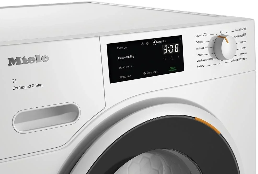Сушильная машина Miele TWC640WP на английском языке