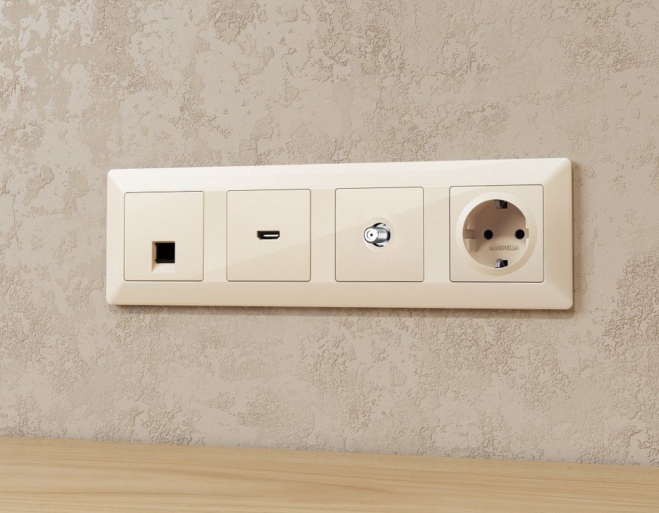 ТВ-розетка без рамки Ambrella Volt ALFA MA313050