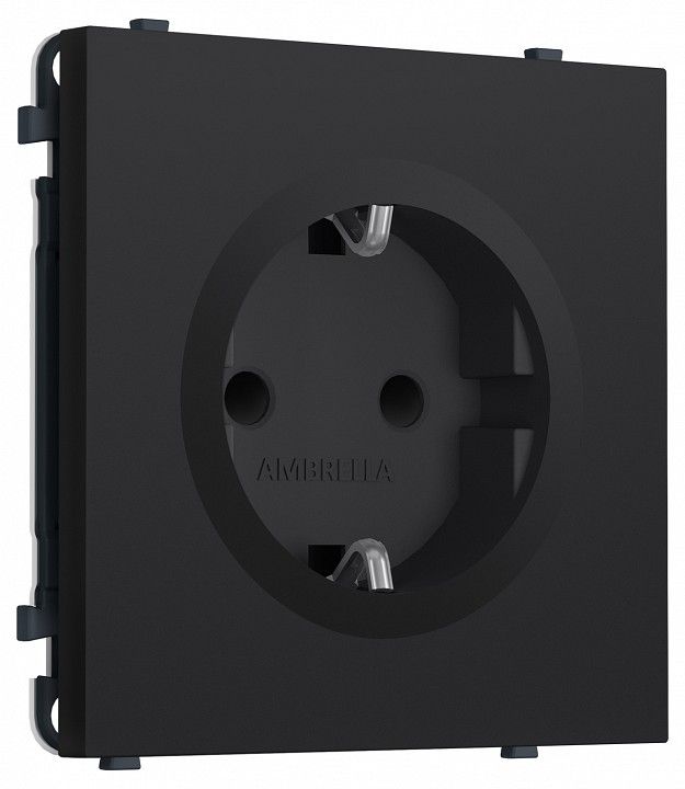 Розетка с заземлением и со шторкой, без рамки Ambrella Volt MS MS987010