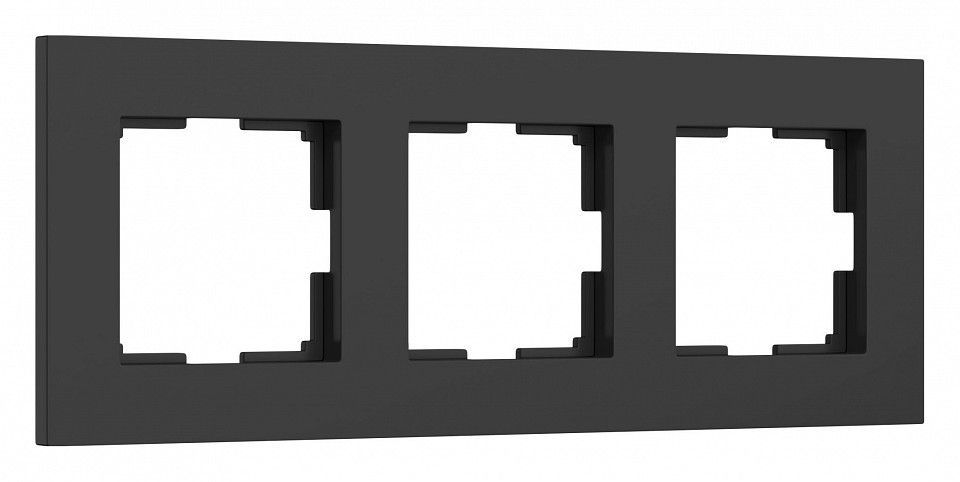 Рамка на 3 поста Werkel Slab (черный софт) W0032908