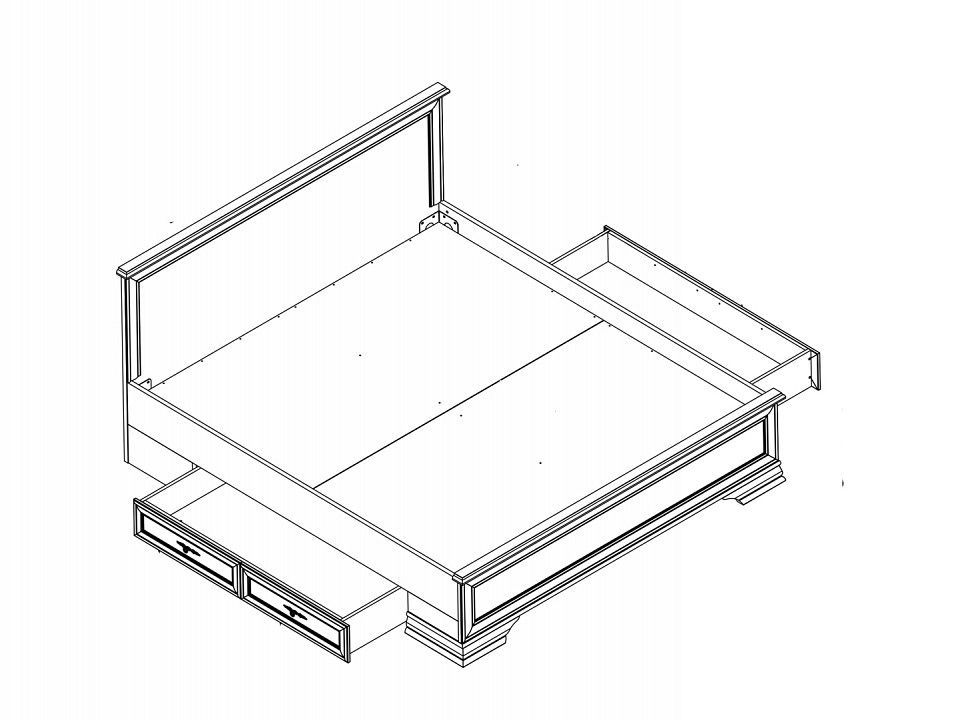 Кровать двуспальная Кентаки LOZ 180x200