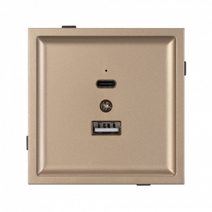 Розетка 2хUSB type A и C без рамки Arlight SCT-TENDO 054097