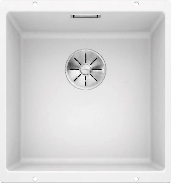 Мойка Blanco SUBLINE 400-U SILGRANIT отводная арматура InFino® белый
