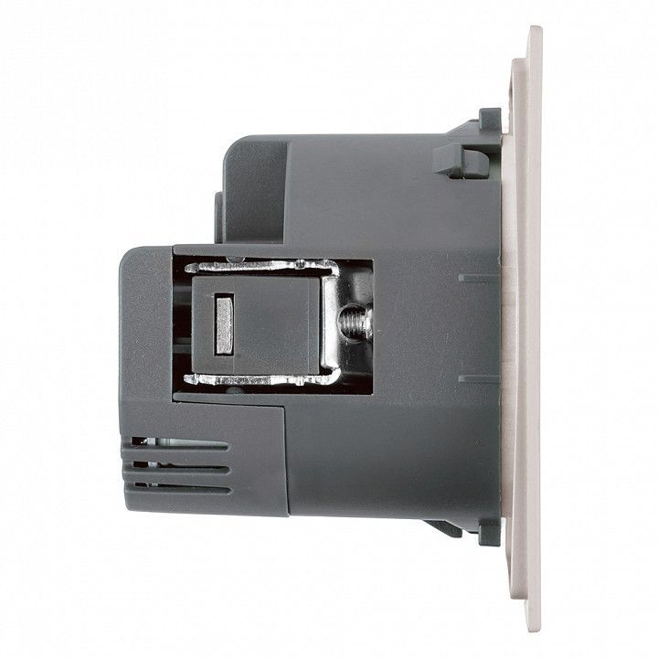 Розетка с заземлением и со шторкой и 2хUSB type A и C, без рамки Stekker Мия 50482
