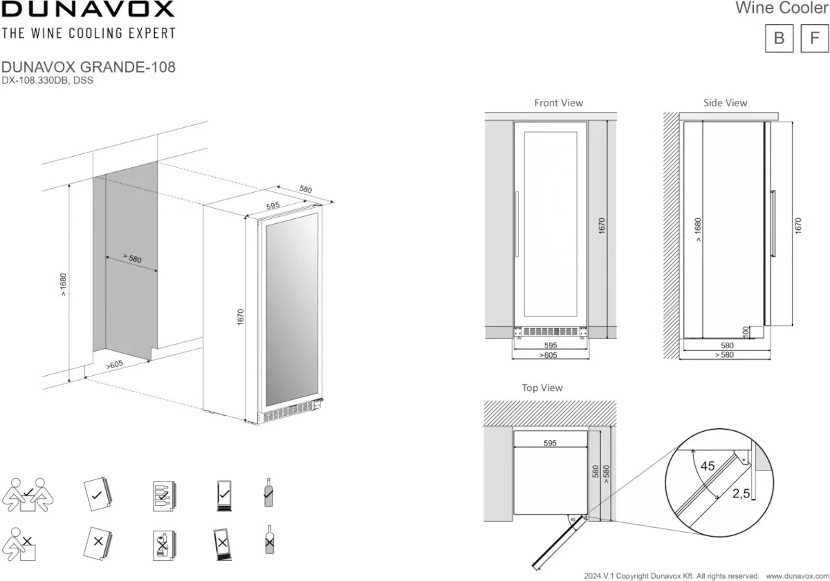 Винный шкаф Dunavox DX-108.330DC
