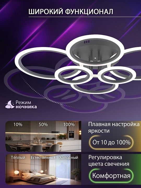 Потолочная люстра Natali Kovaltseva HOME LED LAMPS 81440