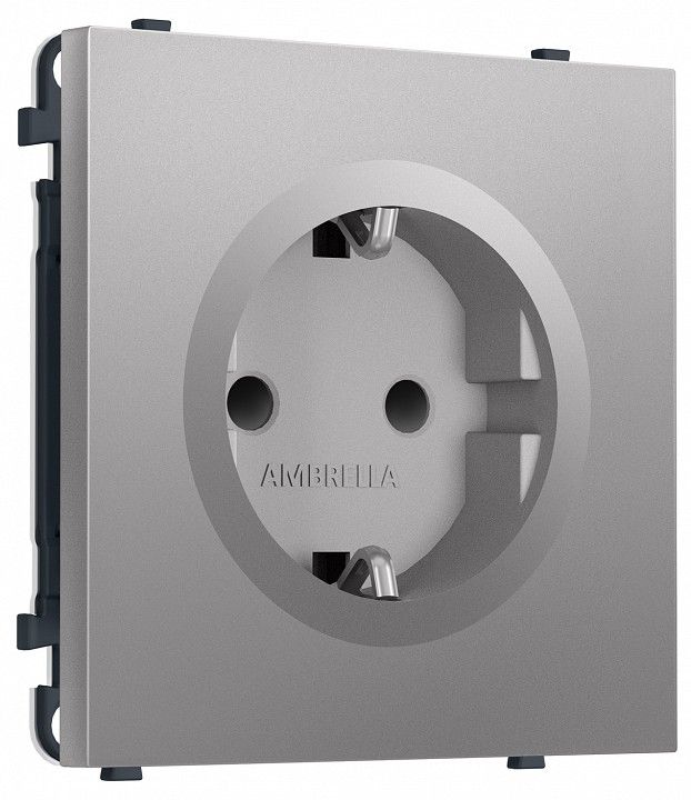 Розетка с заземлением и со шторкой, без рамки Ambrella Volt MS MS507010