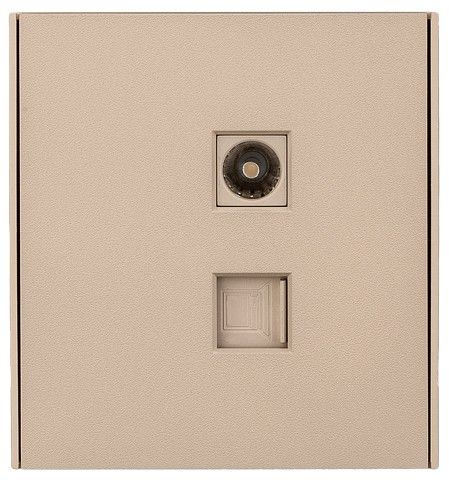 ТВ-розетка и розетка Ethernet RJ-45 без рамки Kranz STRONG KR-78-0722-8