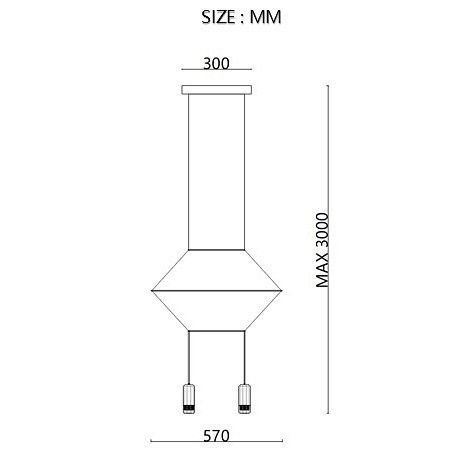 Подвесной светильник Imperiumloft Via Wireflow polyhedral Via01