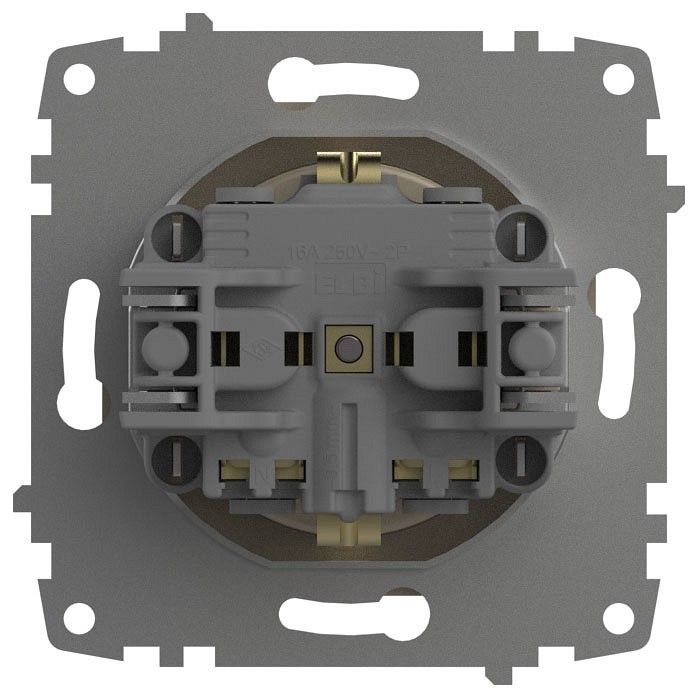 Розетка с заземлением и со шторкой, без рамки Elbi Eleсtriс Zena Vega 609-012500-243
