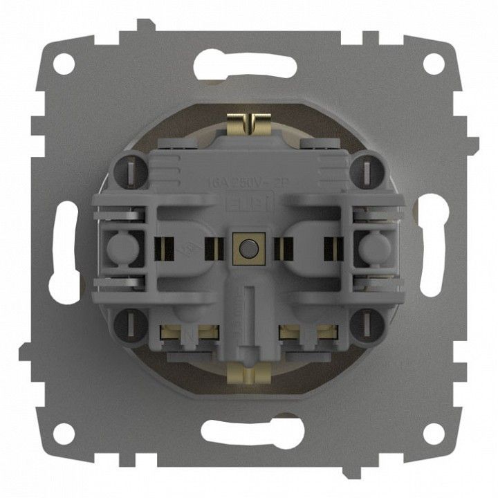 Розетка с заземлением и со шторкой, без рамки Elbi Eleсtriс Zena Vega 609-010300-243