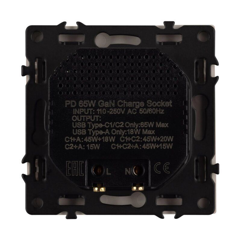 Механизм розетки 2хUSB type A и C Arlight NOBE 061836