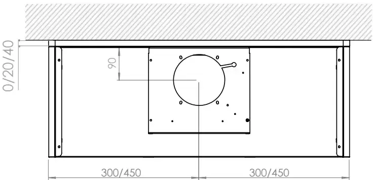 Встраиваемая вытяжка Pando TIS/90 CR.BLANCO V.850