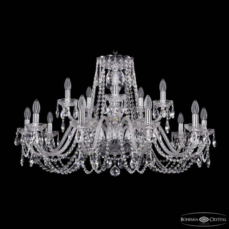 Подвесная люстра Bohemia Ivele Crystal 1402 1402/10+5/360 Ni