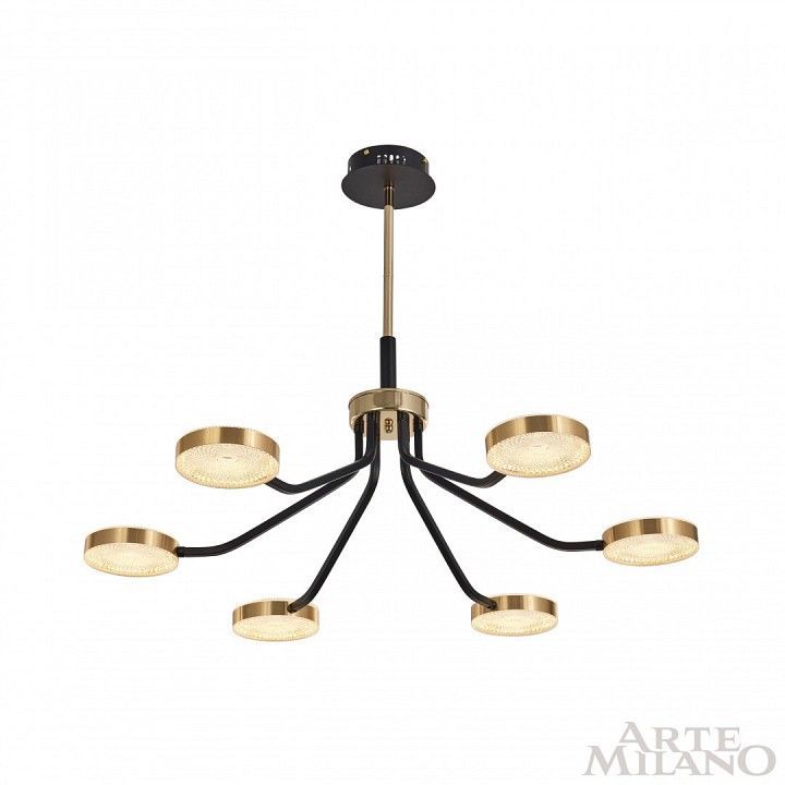 Люстра на штанге Arte Milano Ferrara-76079 276079/6 BK/GD
