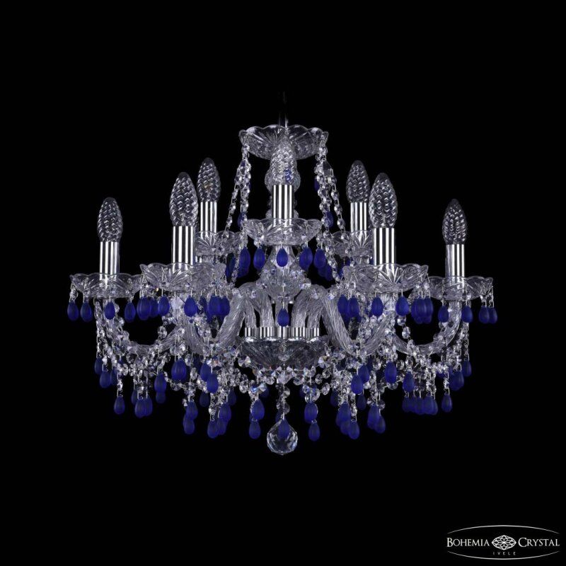 Подвесная люстра Bohemia Ivele Crystal 1410 1410/6+3/195 Ni V3001