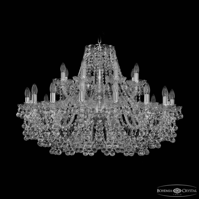 Подвесная люстра Bohemia Ivele Crystal 1409 1409/16+8/360 Ni