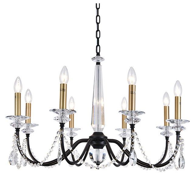 Подвесная люстра Newport АНАСТАСИЯ 3978/C black+brass