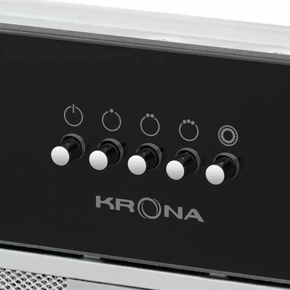Встраиваемая вытяжка Krona KATE 600 GLASS BLACK PB