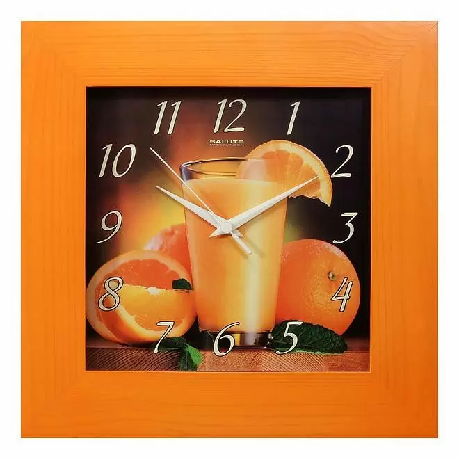 Настенные часы Салют Апельсиновый Сок ДС-4АА2.1-102 Апельсиновый сок