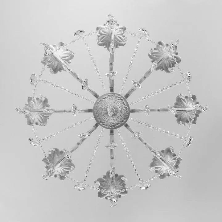 Подвесная люстра Eurosvet Veletta 10108/8 белый/прозрачный хрусталь Strotskis Подвесная люстра Eurosvet Veletta 10108/8 белый/прозрачный хрусталь Strotskis